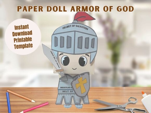 Armor of God Paper Craft Graphics for Kids' Crafts