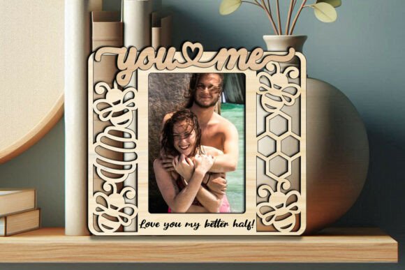 Bee Honey You and Me SVG for Laser Engraving Graphics