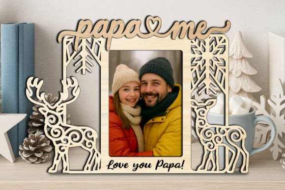 Deer Couple Christmas SVG: Graphics & Laser Engraving