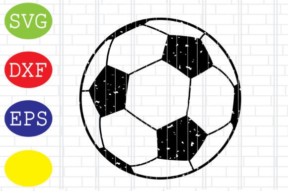 Distressed Soccer Ball Clipart for Graphics & Crafts