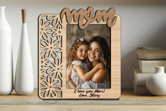 Flowers Mother Daughter SVG Frame Photo