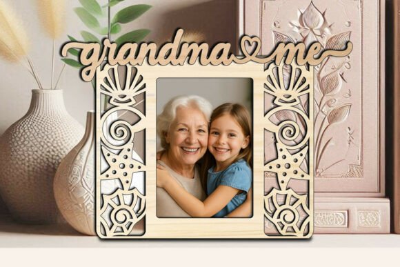 Grandma and Me Seashell SVG: Graphics for Laser Engraving