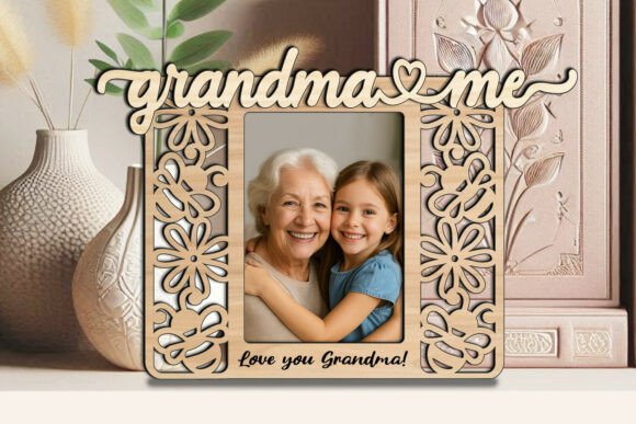 Grandma Me Grandkids Bee Flower SVG Graphics for Laser Engraving