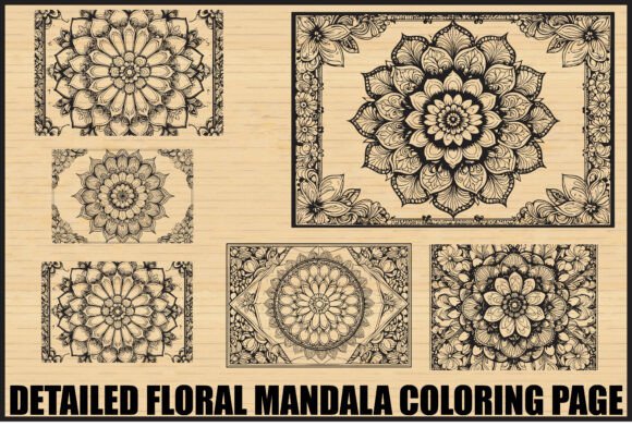 Intricate Floral Mandala Art Set: Graphics for Crafts & Local Branding