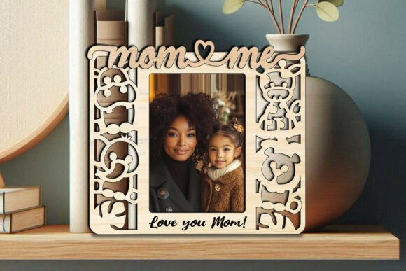 Laser Engraving Graphics: Animals Mom and Me SVG