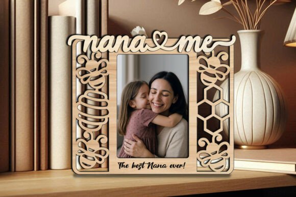Nana Bee Honey Graphics for Laser Engraving Projects