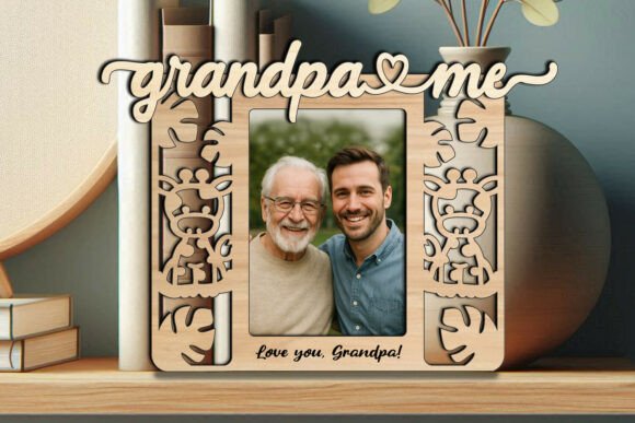 Safari Giraffe SVG: Grandpa Me Grandkids Laser Engraving