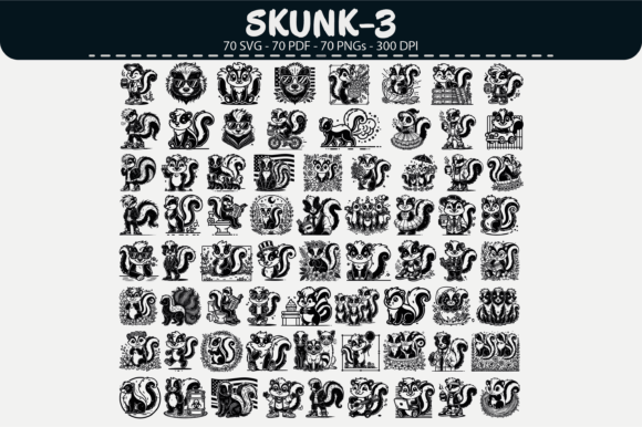 Skunk Vector Clipart – 70 Graphics & Illustrations