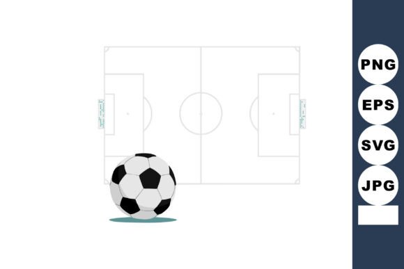 Soccer Ball on Field Graphics & Illustrations