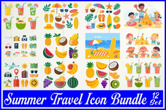 Summer Travel Icon Bundle: Graphics & Illustrations