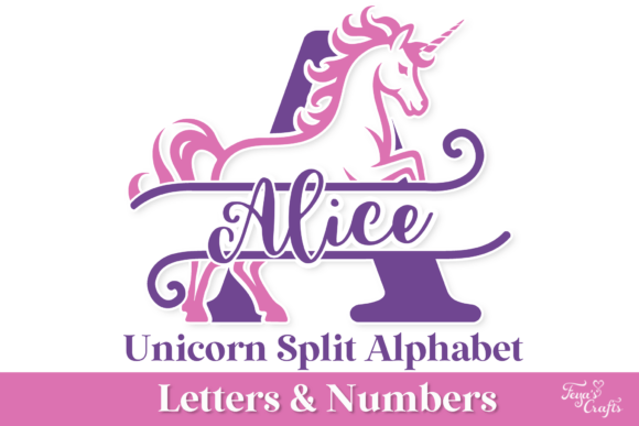 Unicorn Split Alphabet SVG: A Craft Graphics Review