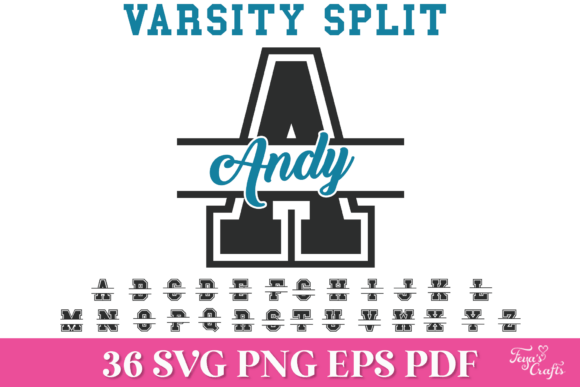 Varsity Split SVG Alphabet and Numbers: Craft Graphics Review
